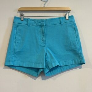 NWT J. Crew Chino Stretch Shorts - aqua blue -  Sz 6
